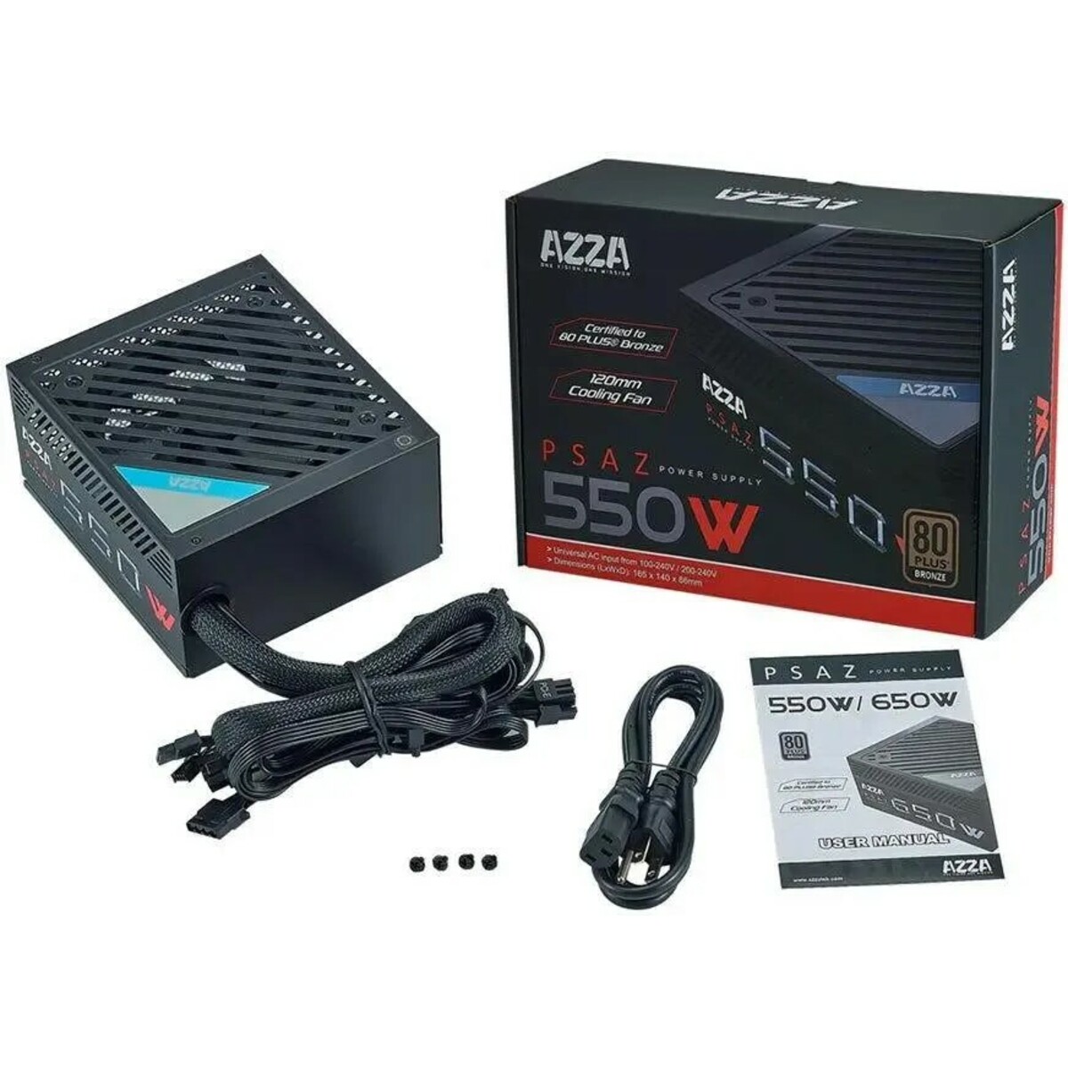 Блок питания Azza ATX 550W PSAZ-550 