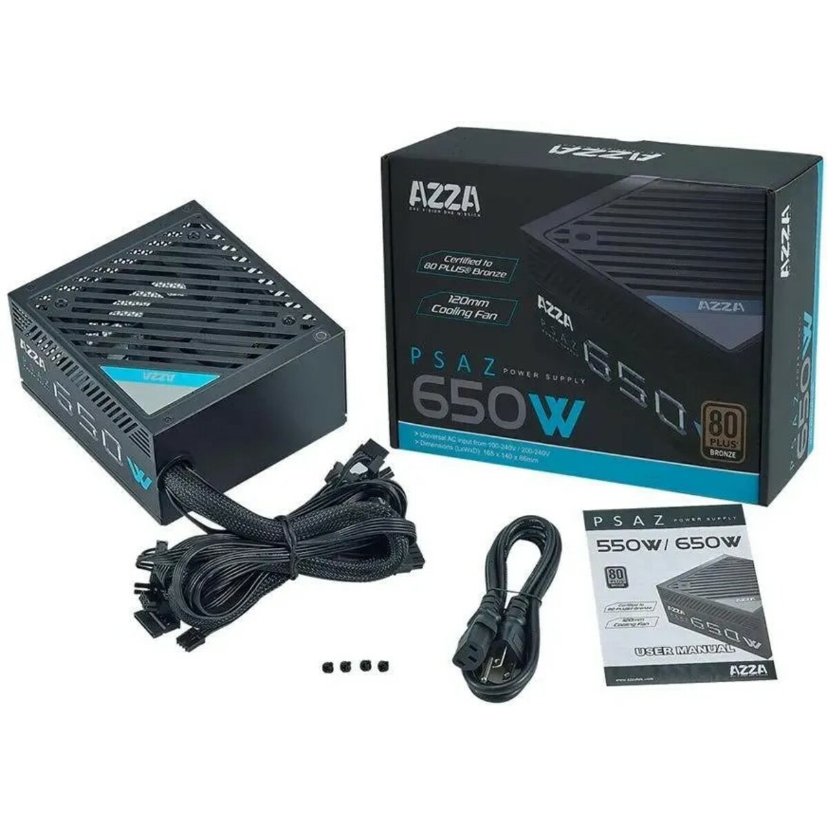 Блок питания Azza ATX 650W PSAZ-650