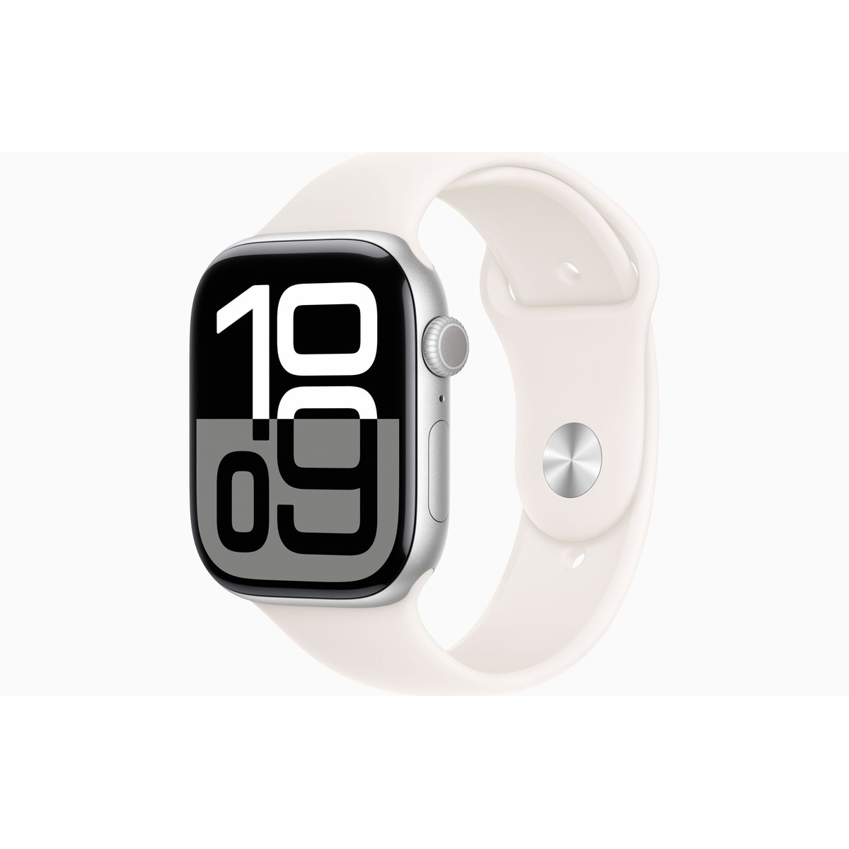 Умные часы Apple Watch Series 10 46mm Aluminum Case with Sport Band M/L (Цвет: Silver/Denim)