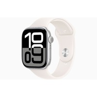 Умные часы Apple Watch Series 10 46mm Aluminum Case with Sport Band M/L (Цвет: Silver/Denim)