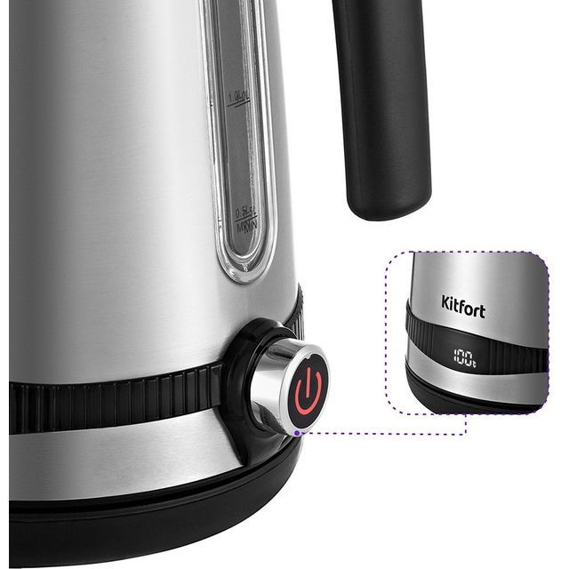 Чайник электрический Kitfort KT-6121-5 (Цвет: Black / Inox)