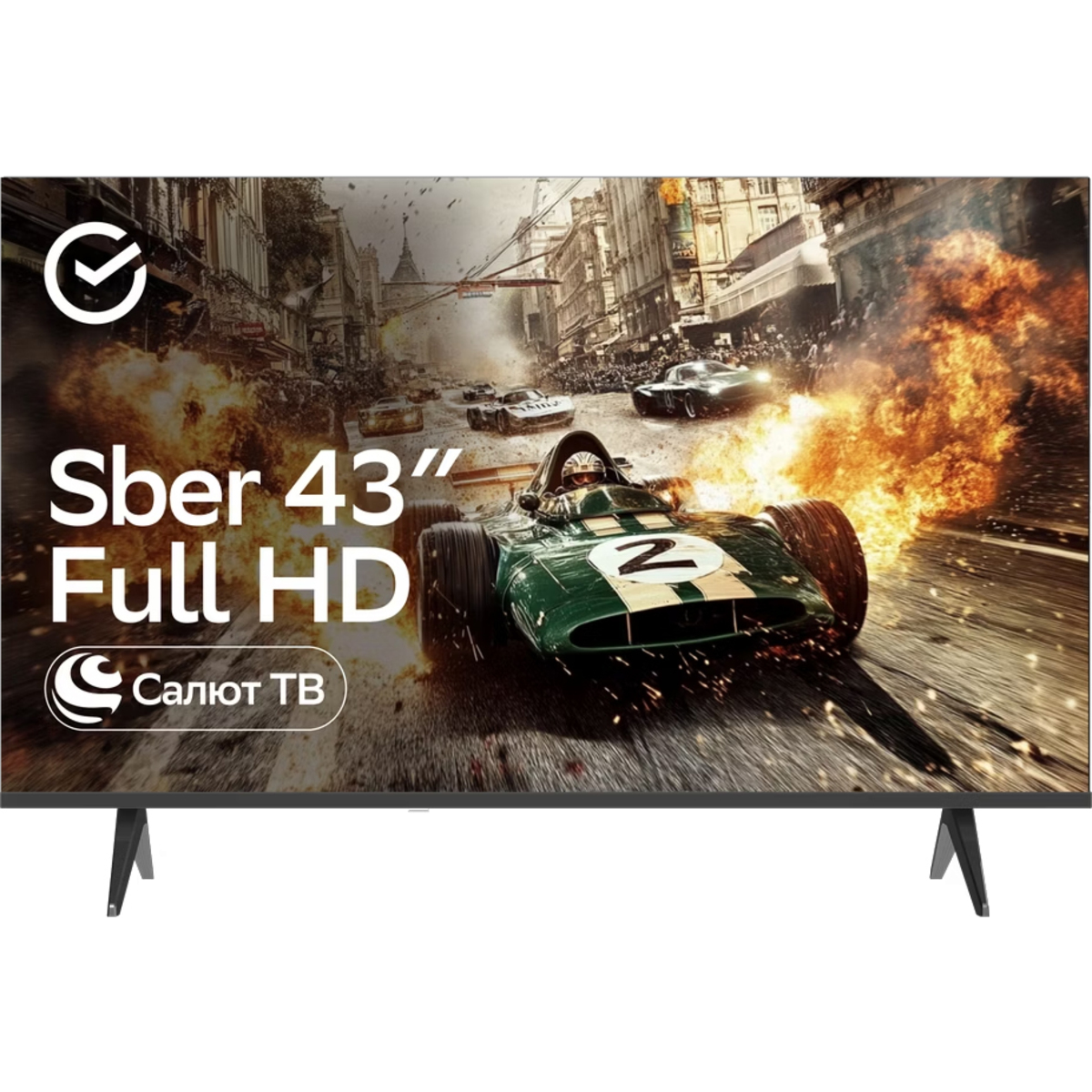 Телевизор Sber 43" SDX-43F2124, черный