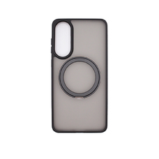 Чехол-накладка Devia Delight Series Magnetic Shockproof Case with Rotatable Bracket для смартфона Samsung Galaxy S25 Edge (Цвет: Black)