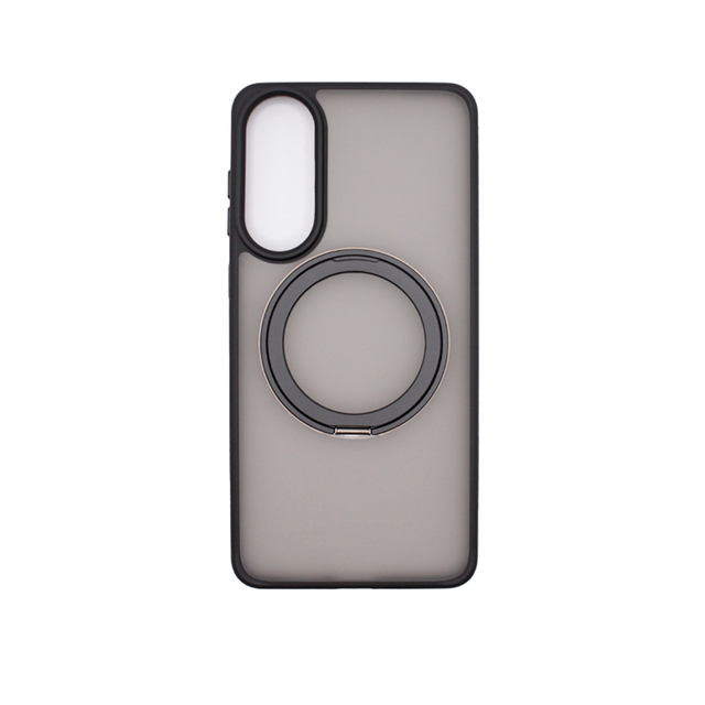 Чехол-накладка Devia Delight Series Magnetic Shockproof Case with Rotatable Bracket для смартфона Samsung Galaxy S25 Edge (Цвет: Black)