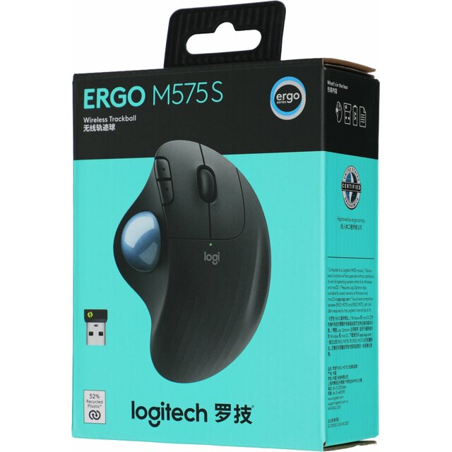Трекбол Logitech M575S, черный 