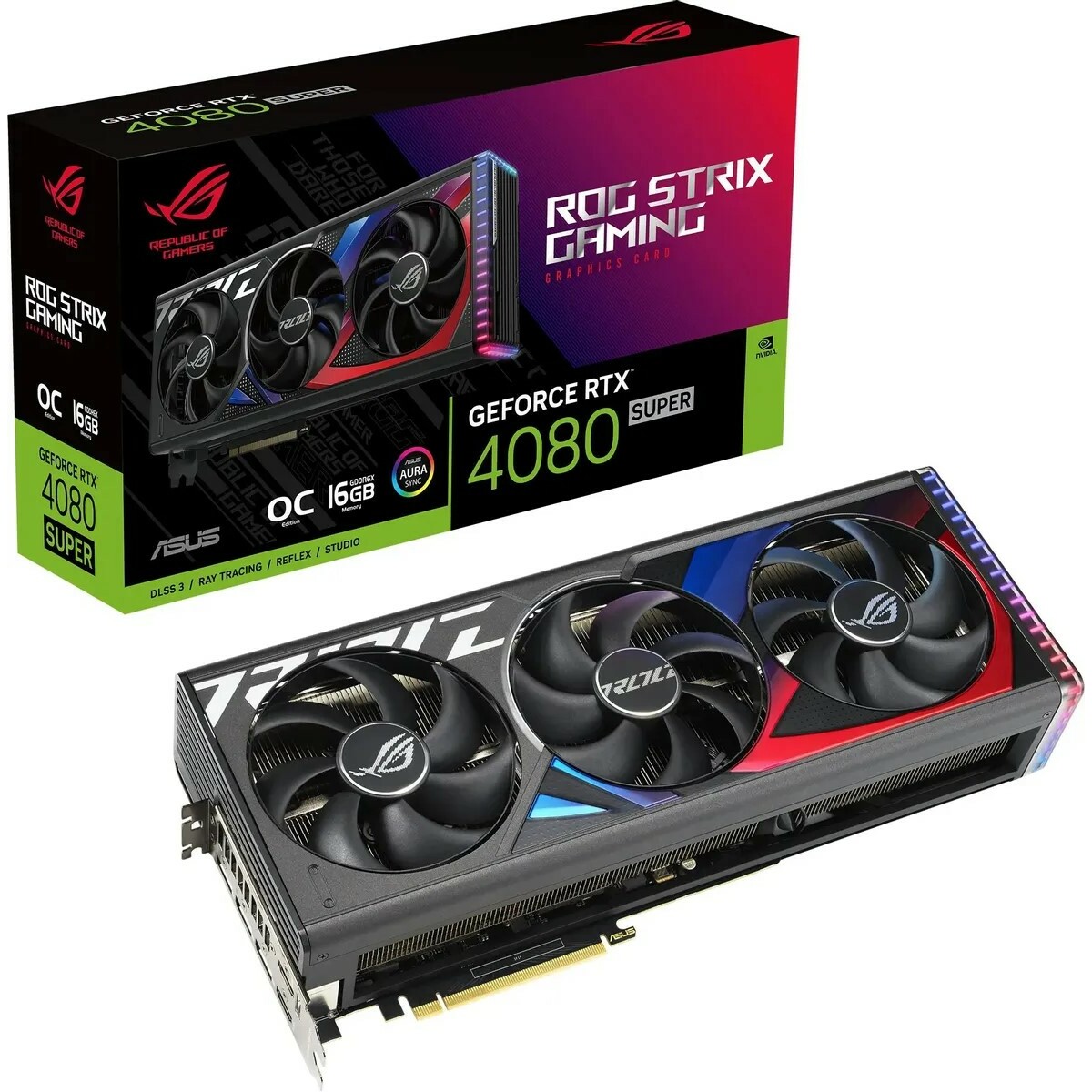 Видеокарта Asus GeForce RTX 4080 Super 16Gb OC (ROG-STRIX-RTX4080S-O16G-GAMING)