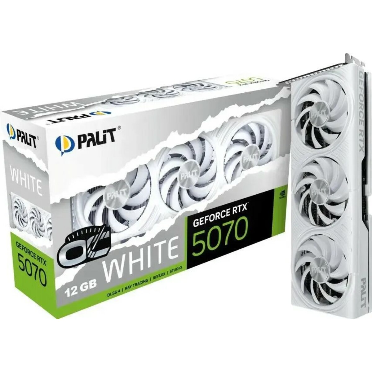 Видеокарта Palit GeForce RTX 5070 White OC 12G (NE75070U19K9-GB2050W)