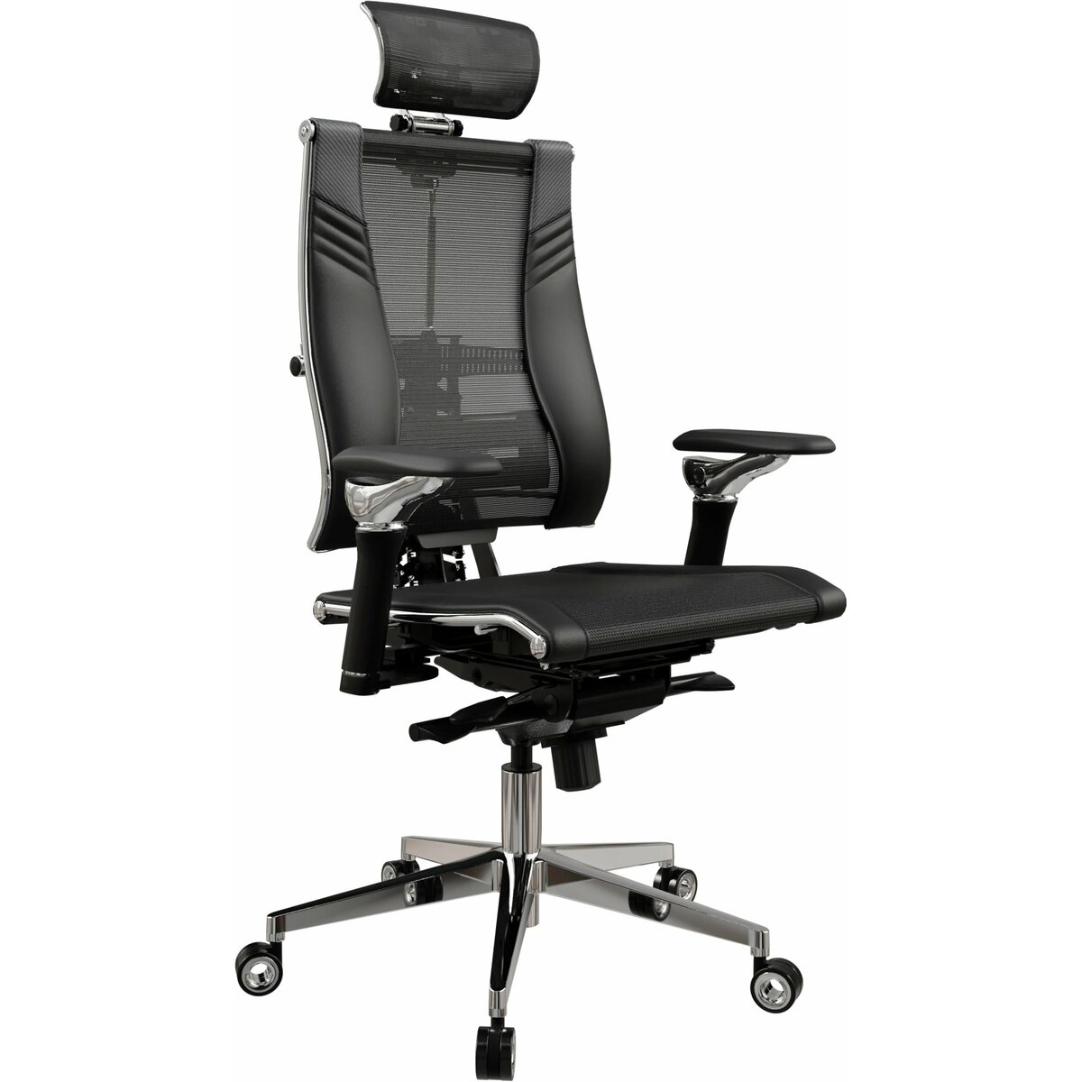 Кресло руководителя эргономичное Метта Yoga Spine Triumph L2 (M06), черный 
