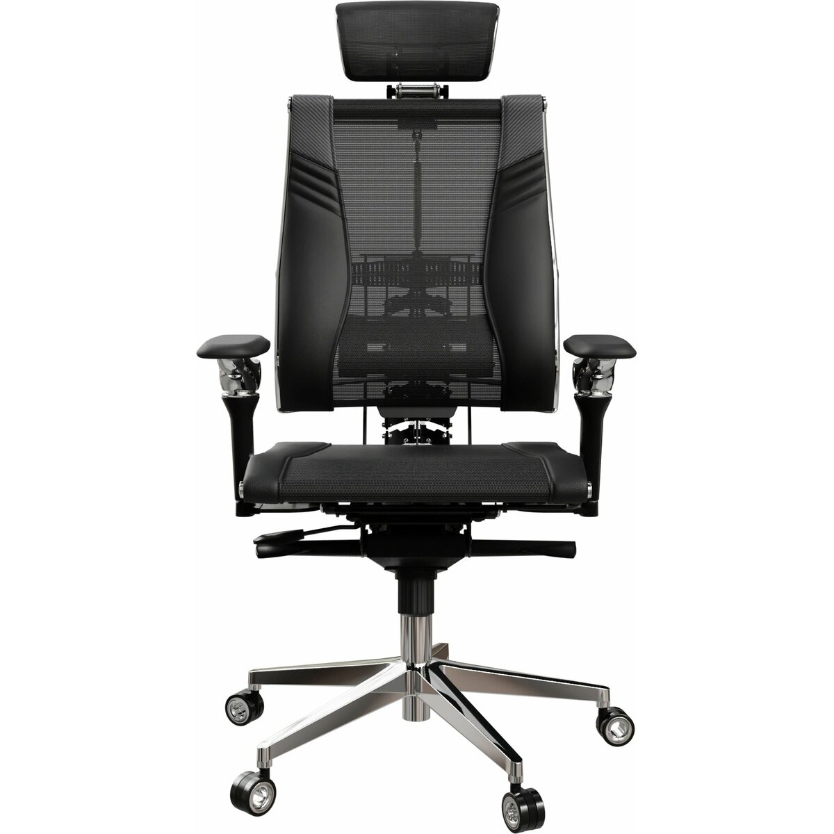 Кресло руководителя эргономичное Метта Yoga Spine Triumph L2 (M06), черный 