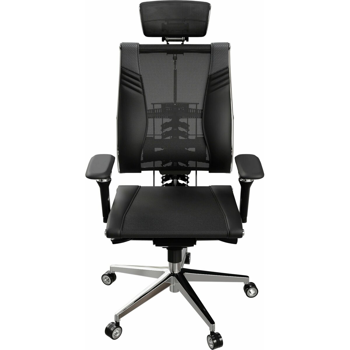 Кресло руководителя эргономичное Метта Yoga Spine Triumph L2 (M06), черный 