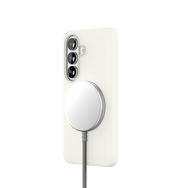 Чехол-накладка VLP Aster Pro Сase MagSafe для Samsung S26 (Цвет: White) Чехол-накладка VLP Aster Pro Сase MagSafe для Samsung S26 (Цвет: White)