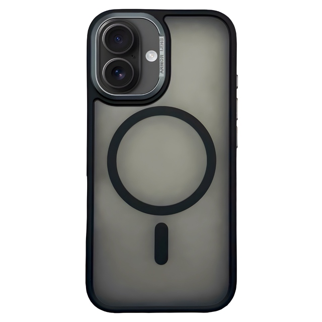 Чехол-накладка Comma Joy Elegant Magnetic Anti-Shock Case для iPhone 16 (Цвет: Black)