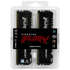 Память DDR4 2x16Gb 3600Mhz Kingston FURY Beast RGB KF436C18BBAK2 / 32