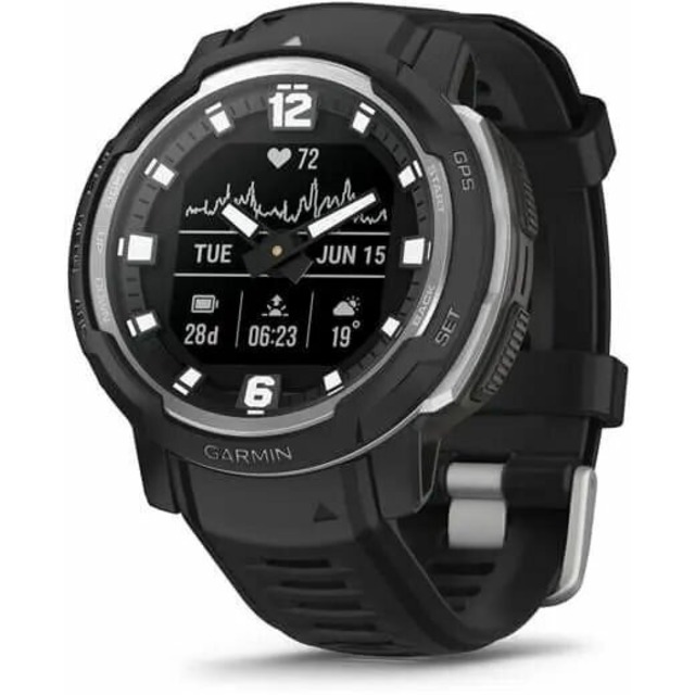 Умные часы Garmin Instinct Crossover Standard Edition, черный