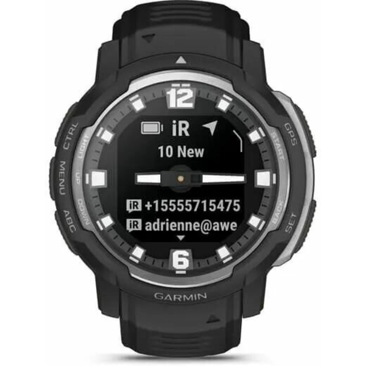 Умные часы Garmin Instinct Crossover Standard Edition, черный