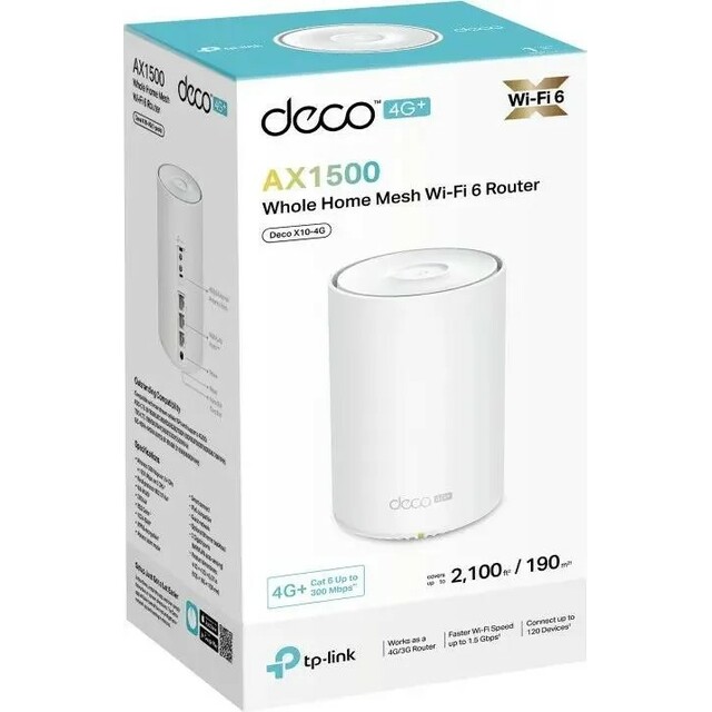 Бесшовный Mesh роутер TP-Link Deco X10-4G(1-PACK)