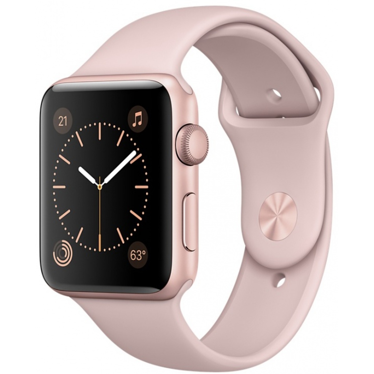 Умные часы Apple Watch Series 2 42mm Aluminum Case with Sport Band (Цвет: Rose Gold/Pink Sand)