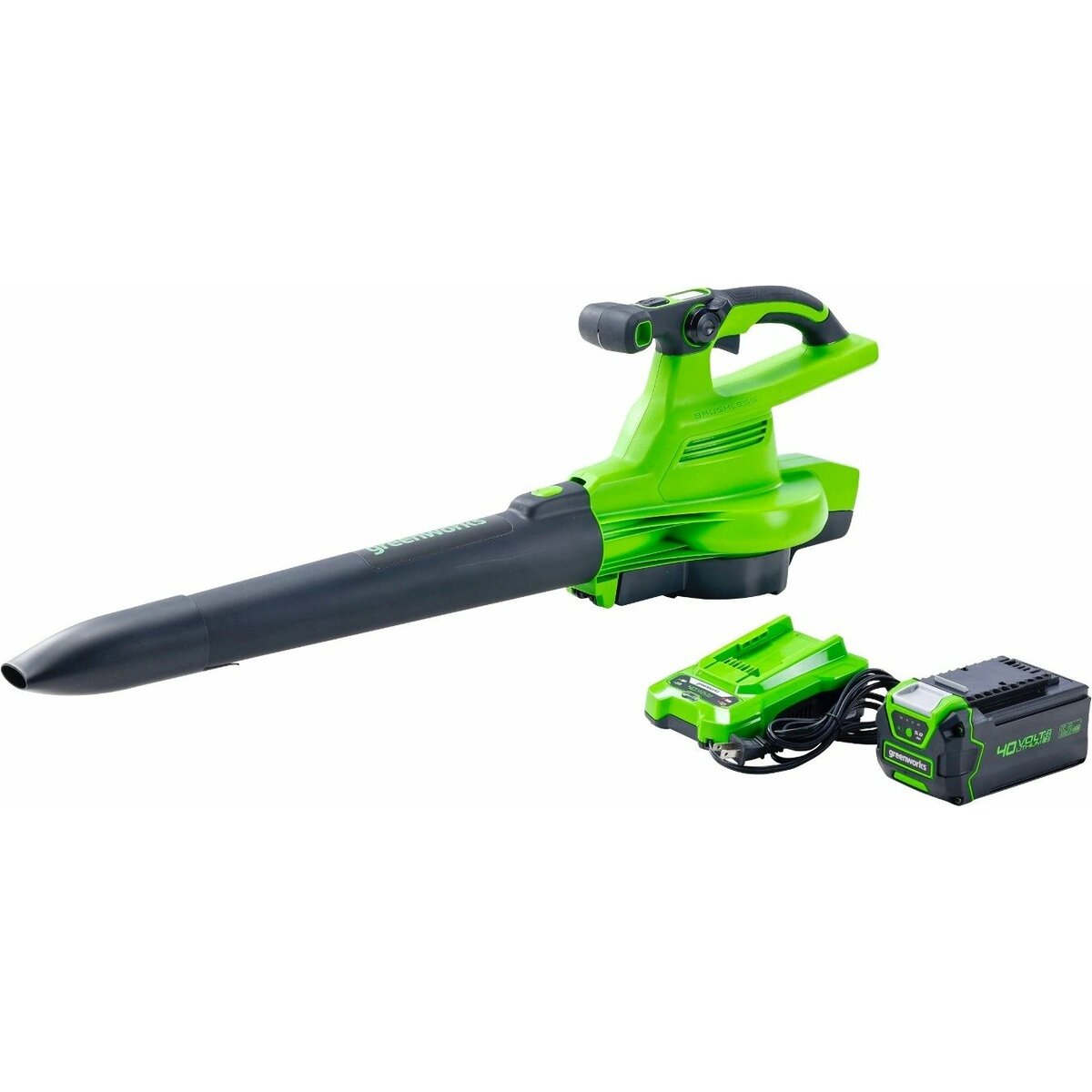Воздуходувка-пылесос Greenworks GD40BVII (Цвет: Green/Black)