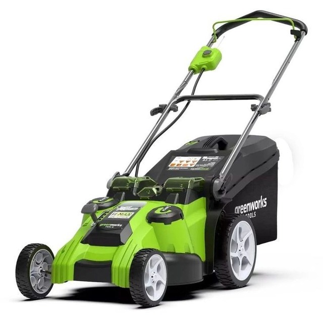 Газонокосилка роторная Greenworks G40LM49DB (Цвет: Green)