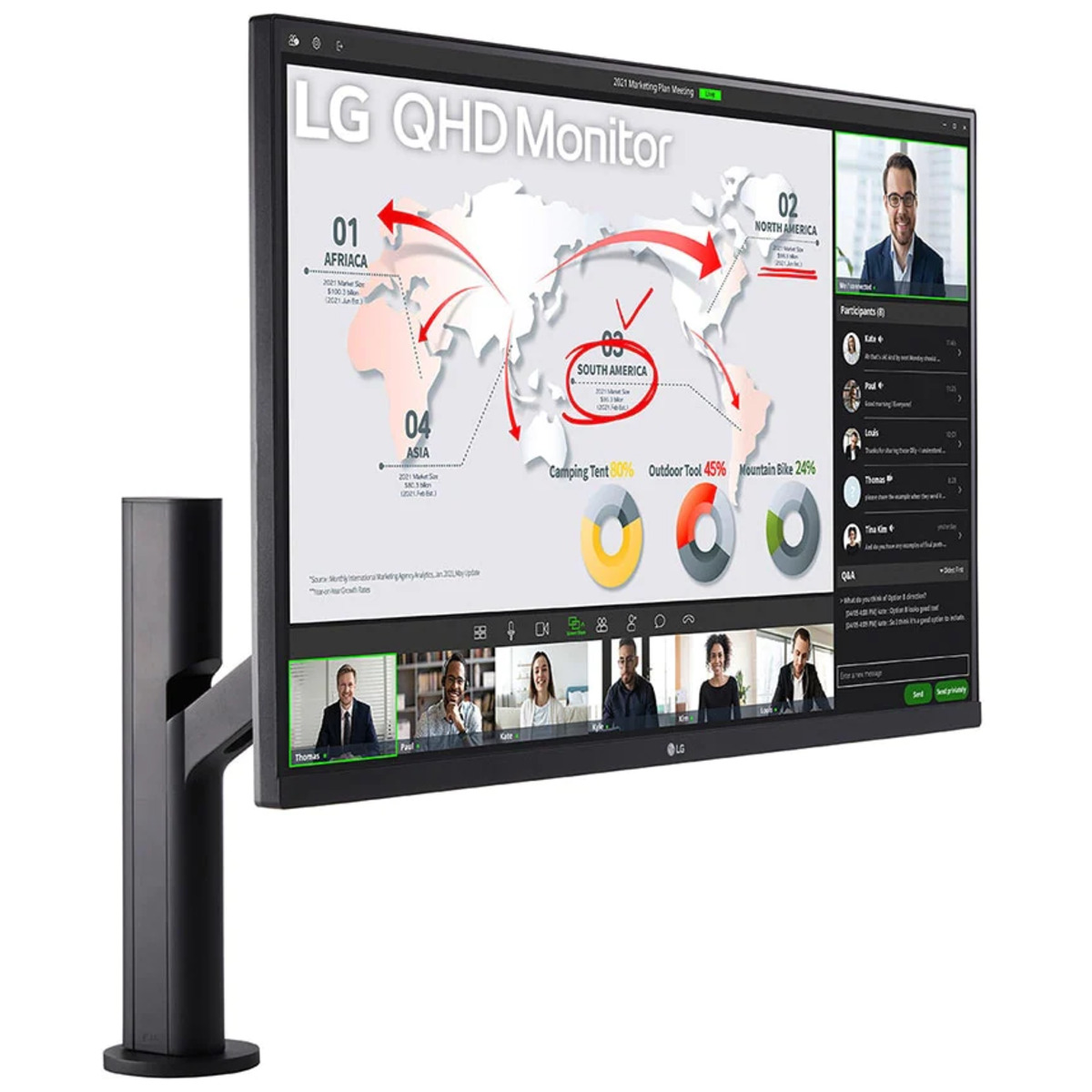 Монитор LG 31.5 32QP880-B (Цвет: Black)