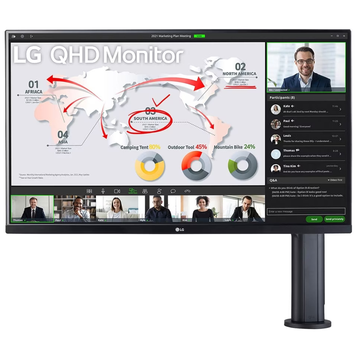 Монитор LG 31.5 32QP880-B (Цвет: Black)