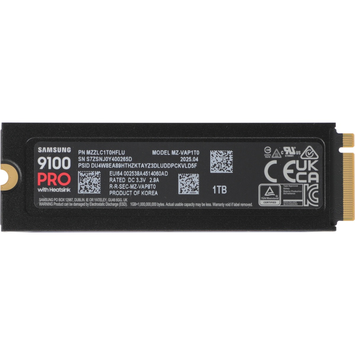 Накопитель SSD Samsung PCIe 5.0 x4 1TB MZ-VAP1T0CW