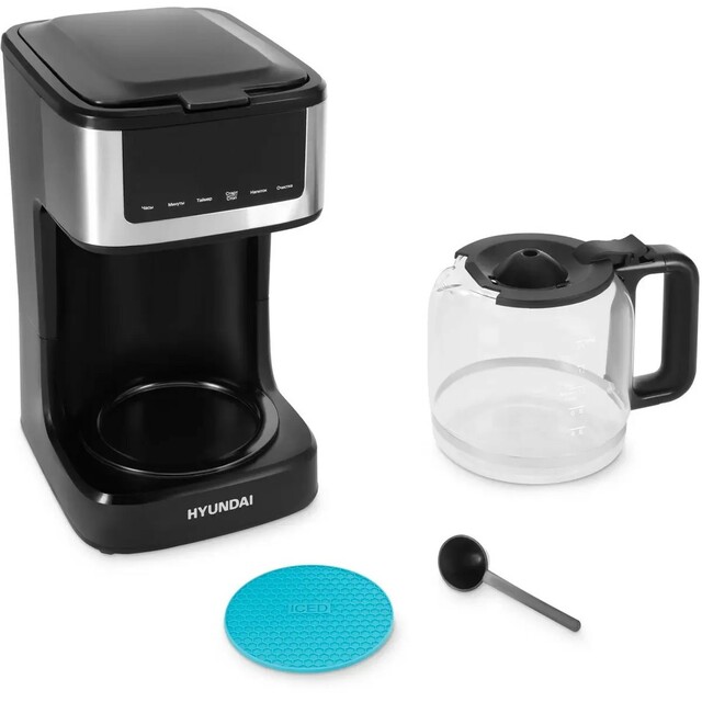 Кофеварка капельная Hyundai HYD-1212 (Цвет: Black / Silver)