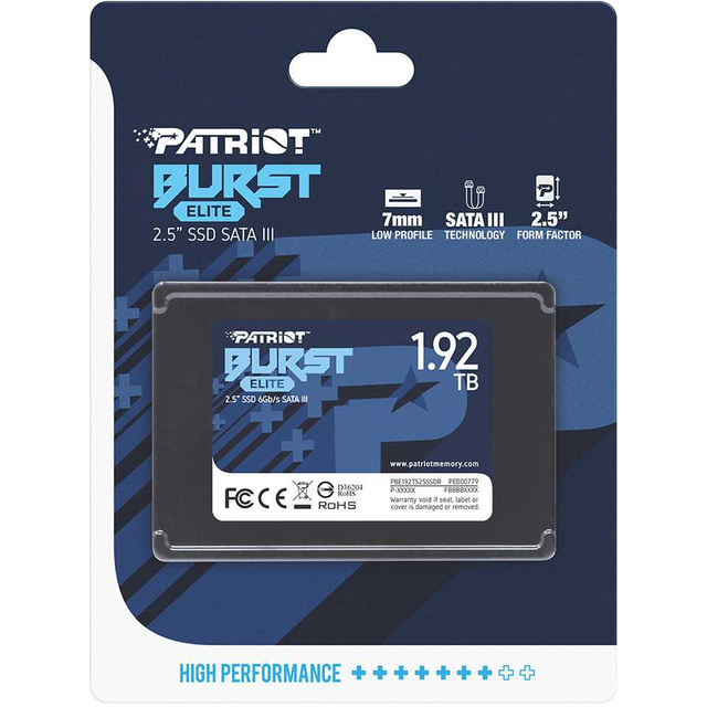 Накопитель SSD Patriot SATA III 1920Gb PBE192TS25SSDR Накопитель SSD Patriot SATA III 1920Gb PBE192TS25SSDR