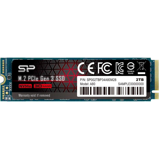 Накопитель SSD Silicon Power PCI-E 3.0 x4 2Tb SP002TBP34A80M28