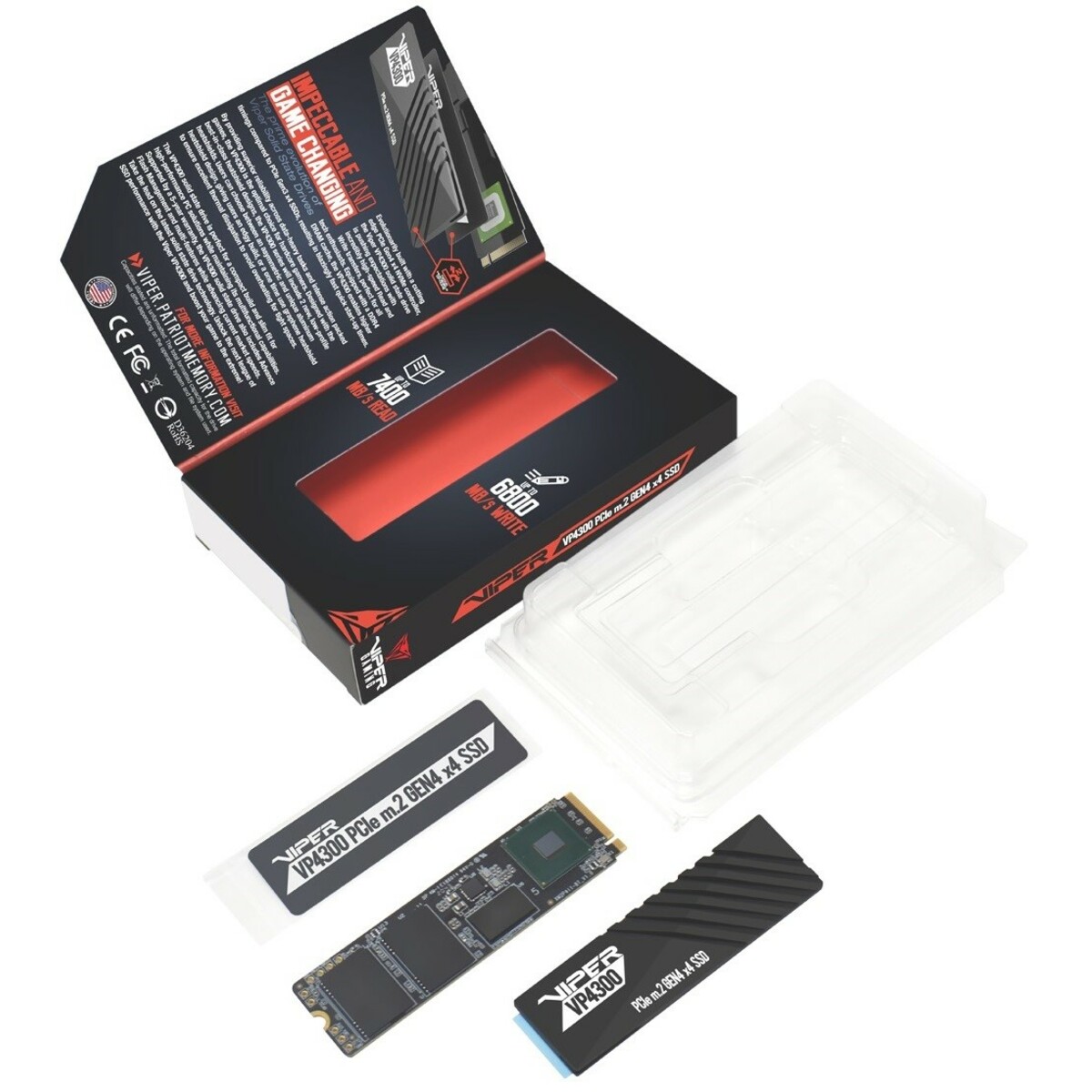 Накопитель SSD Patriot PCI-E 4.0 x4 1Tb VP4300-1TBM28H