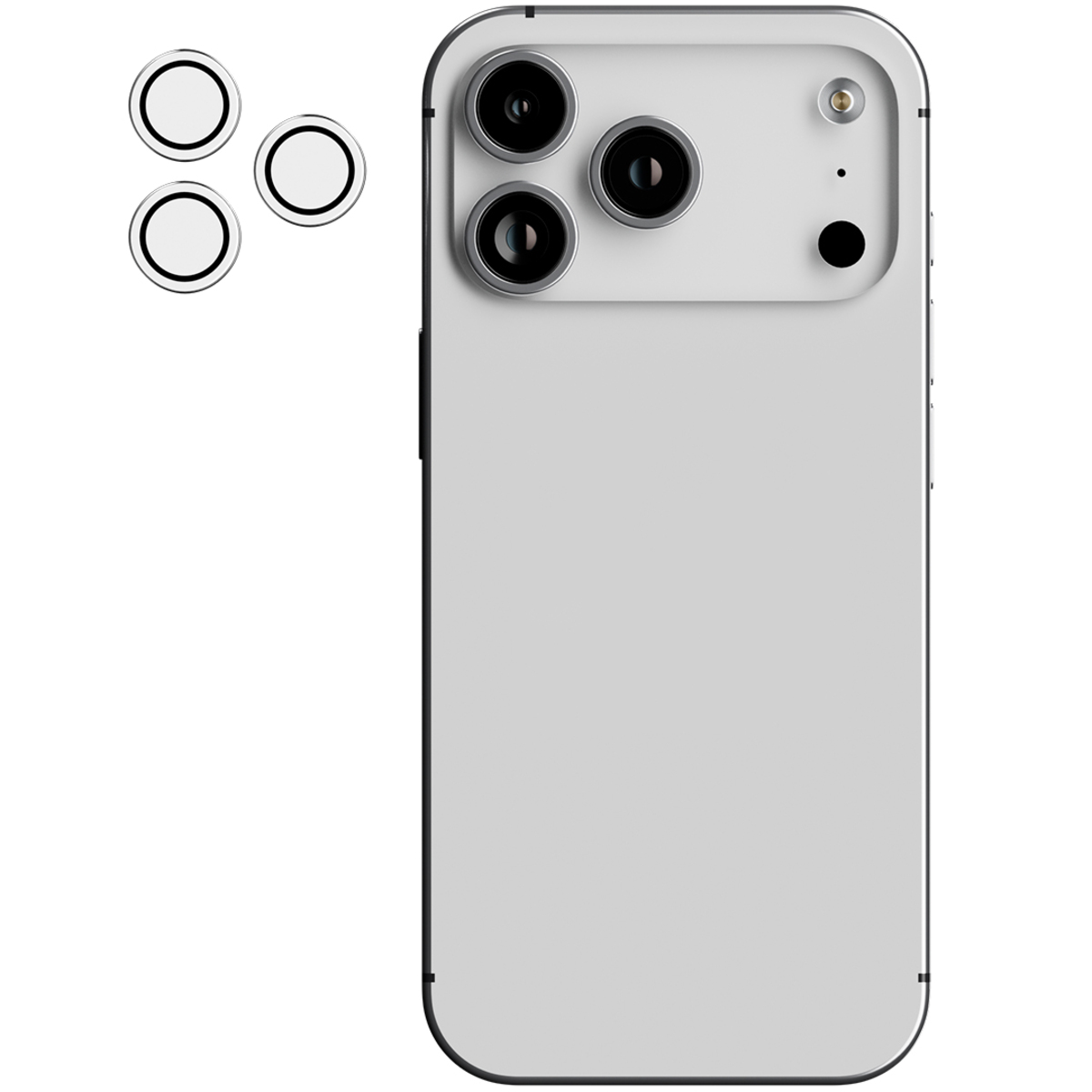 Защитное стекло для камеры uBear Nano Lens Shield для iPhone 17Pro / 17Pro Max (Цвет: Black)