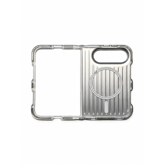 Чехол-накладка VLP Pulse Case с MagSafe для iPhone Duo, серебристый
