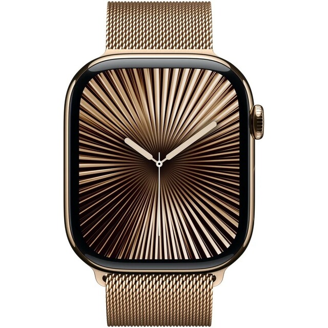 Умные часы Apple Watch Series 10 46mm Titanium Case with Milanese Loop M/L (Цвет: Gold)