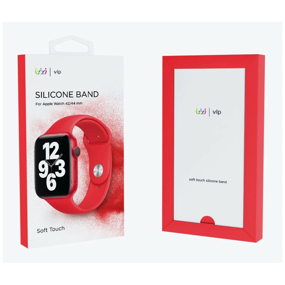Ремешок силиконовый VLP Silicone Band Soft Touch для Apple Watch 42/44 mm (Цвет: Red)