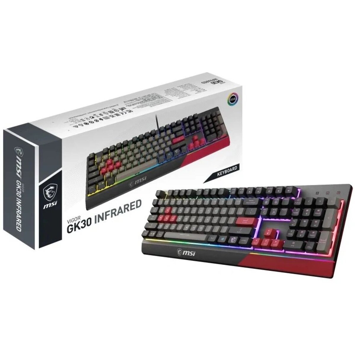 Клавиатура MSI GK30 INFRARED механическая (Цвет: Black / Red)