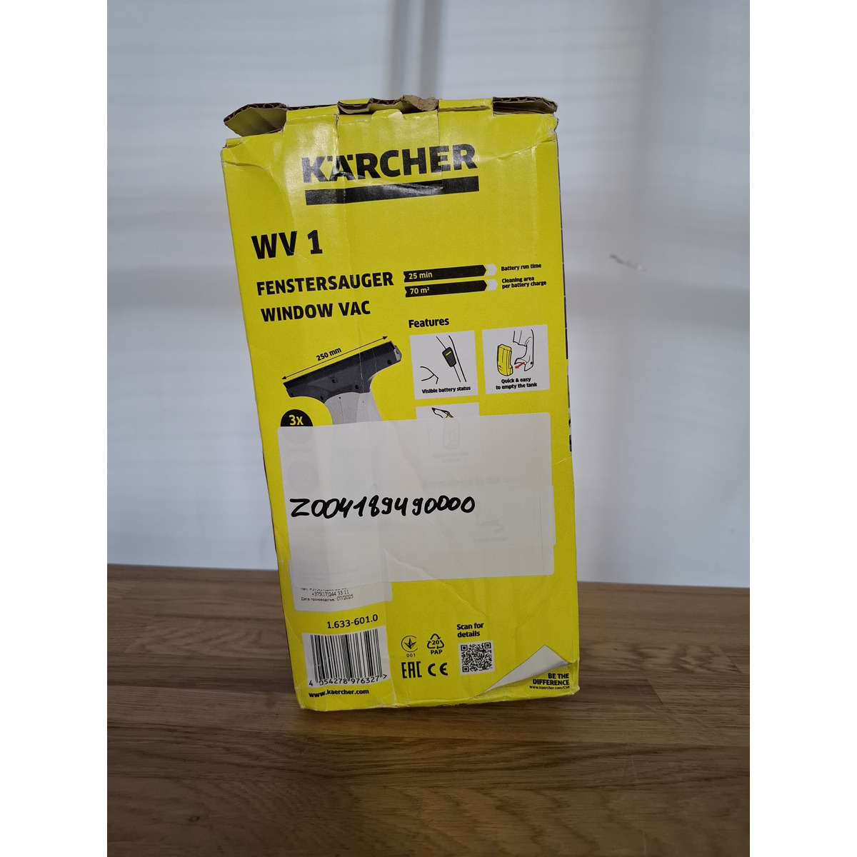 Стеклоочиститель Karcher WV 1, белый