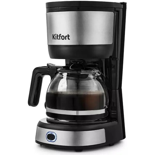 Кофеварка капельная Kitfort КТ-730 (Цвет: Black / Inox)