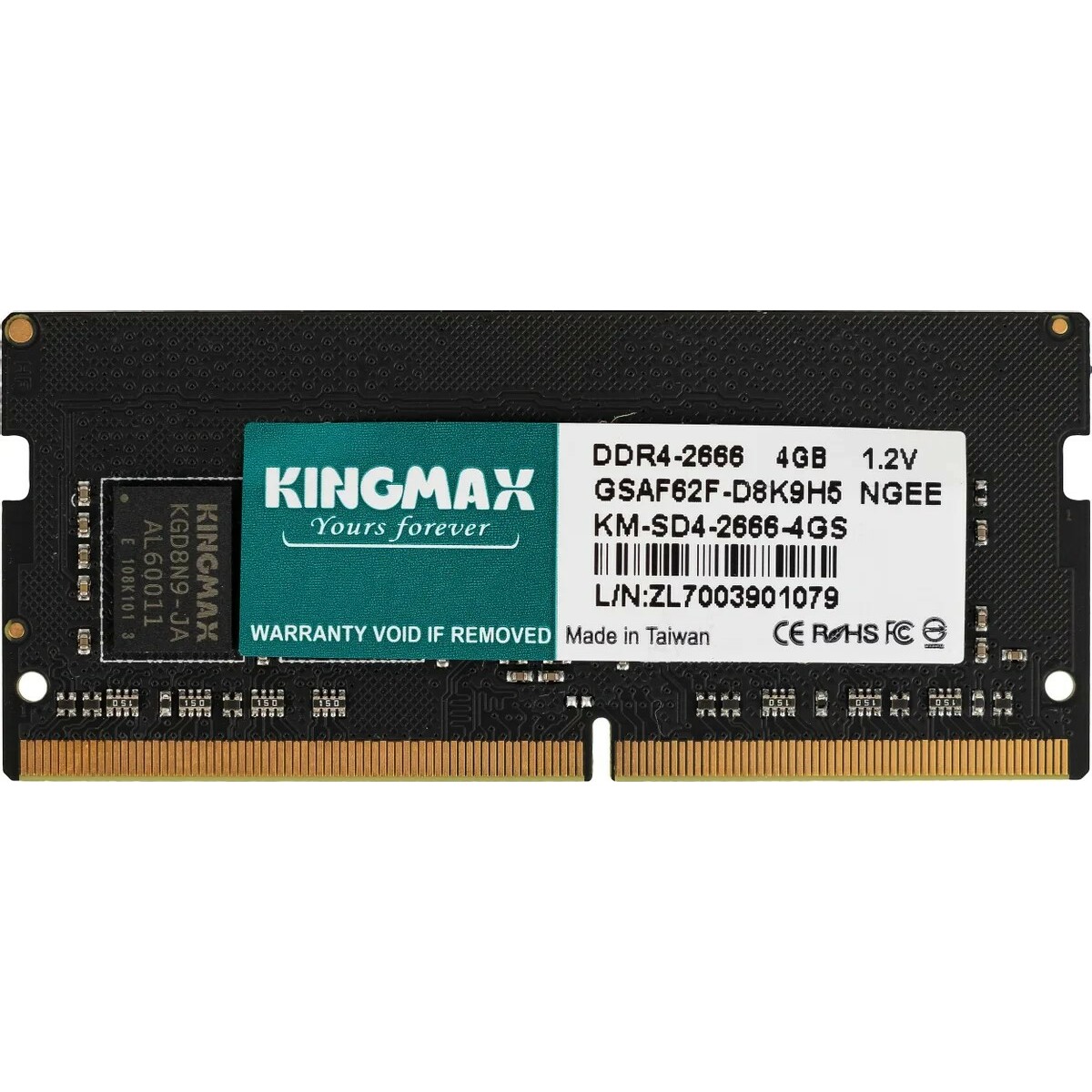 Память DDR4 4Gb 2666MHz Kingmax KM-SD4-2666-4GS