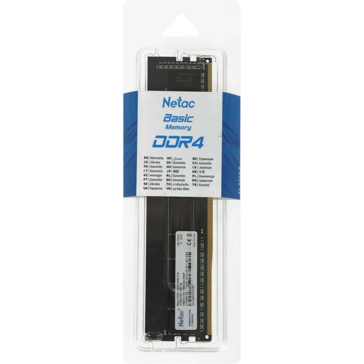 Память DDR4 8Gb 3200Mhz NTBSD4P32SP-08 Netac