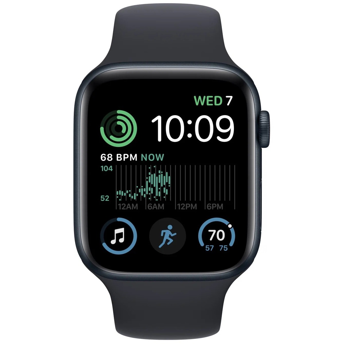Умные часы Apple Watch SE (2022) 44mm Aluminum Case with Sport Band S / M (Цвет: Midnight)