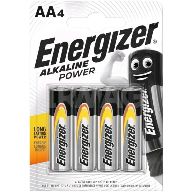 Набор щелочных батареек Energizer AA-LR6 (4шт)