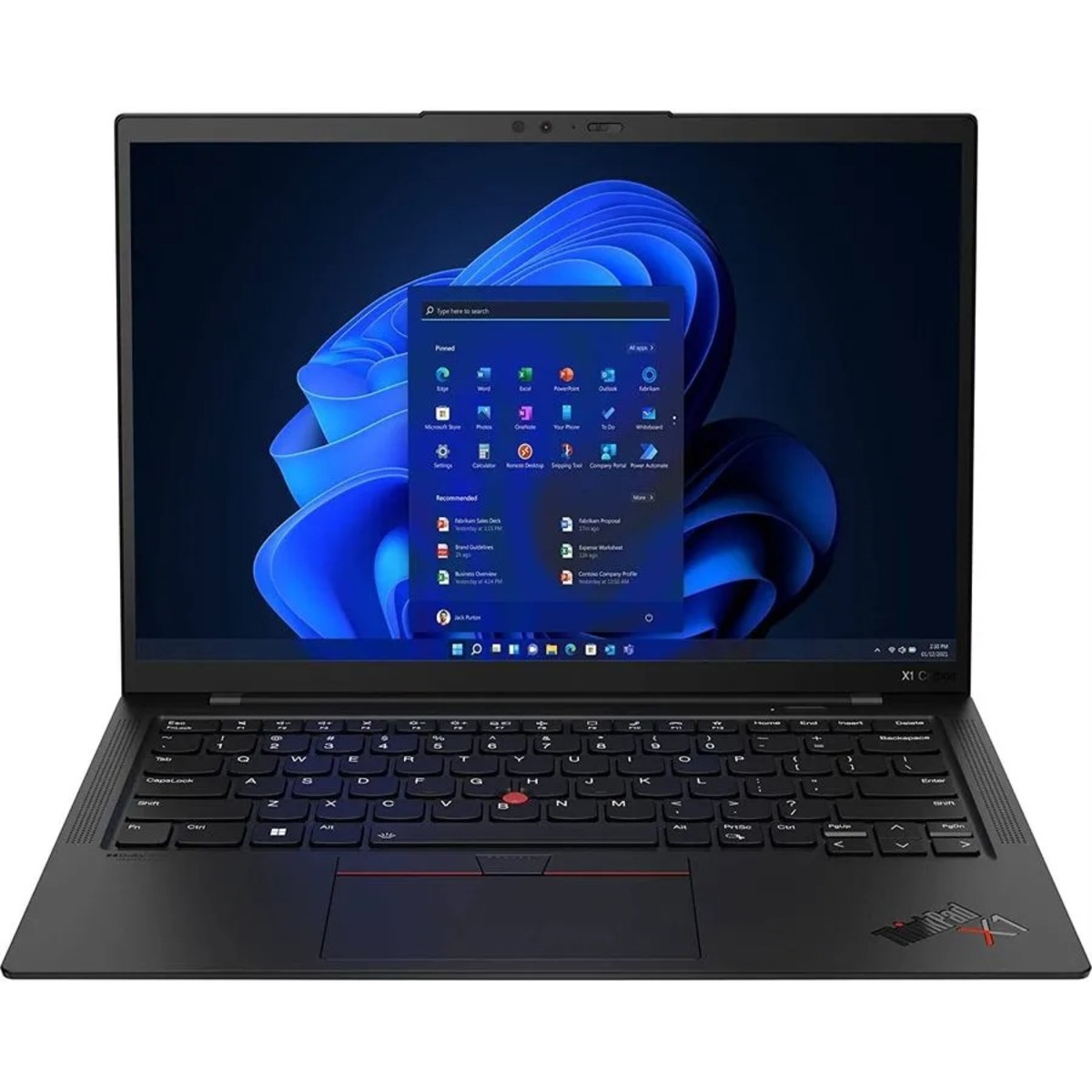 Ноутбук Lenovo ThinkPad X1 Carbon G10 Core i7 1265U 16Gb SSD512Gb Intel Iris Xe graphics 14 IPS WUXGA (1920x1200) Windows 11 Professional black WiFi BT Cam (21CCS9Q101)