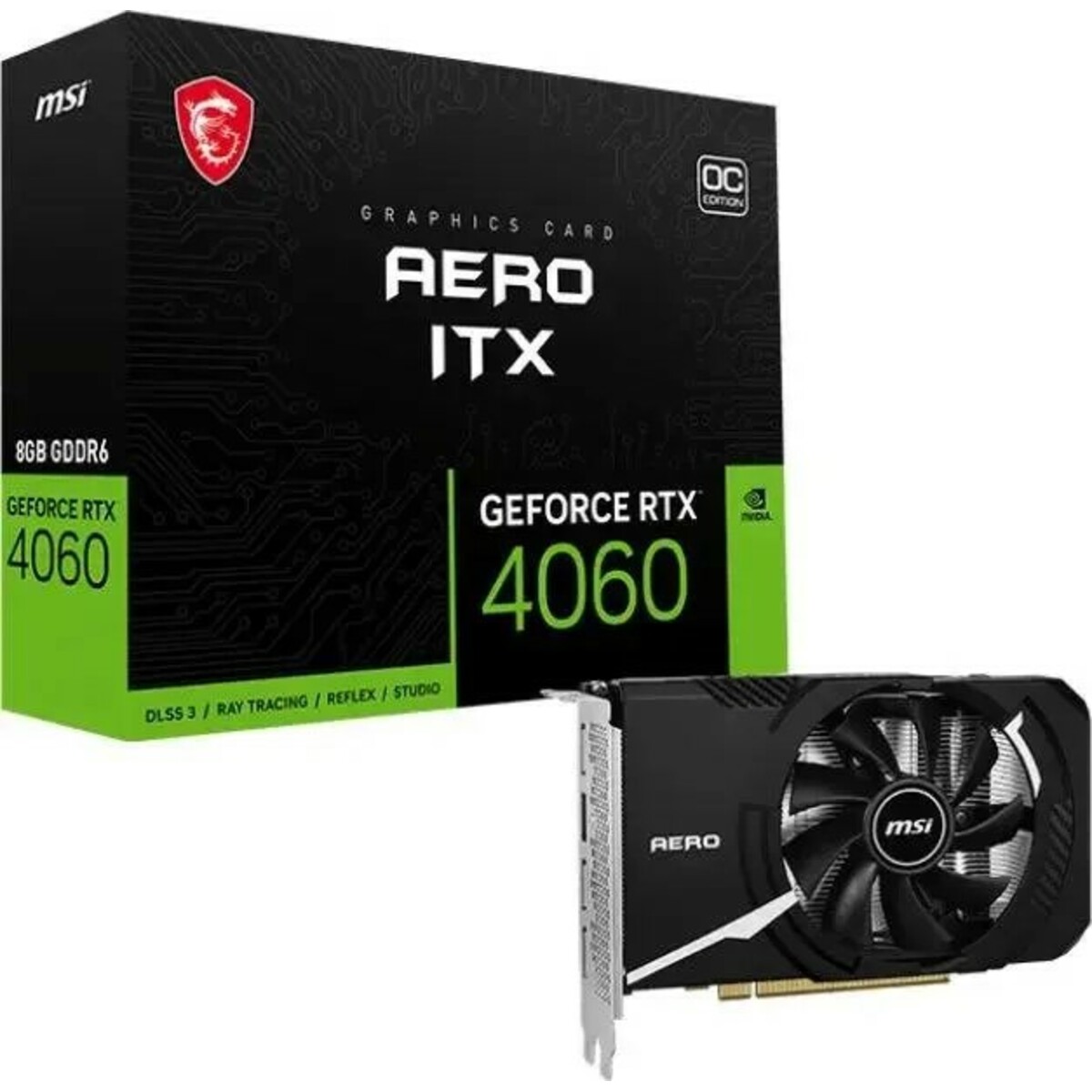 Видеокарта MSI GeForce RTX 4060 AERO ITX 8G OC