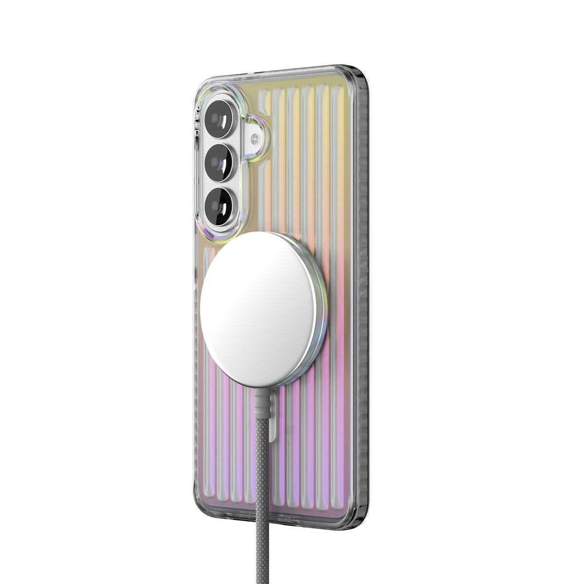 Чехол-накладка VLP Pulse Case with MagSafe для смартфона Samsung S26 Plus (Цвет: Pearl)