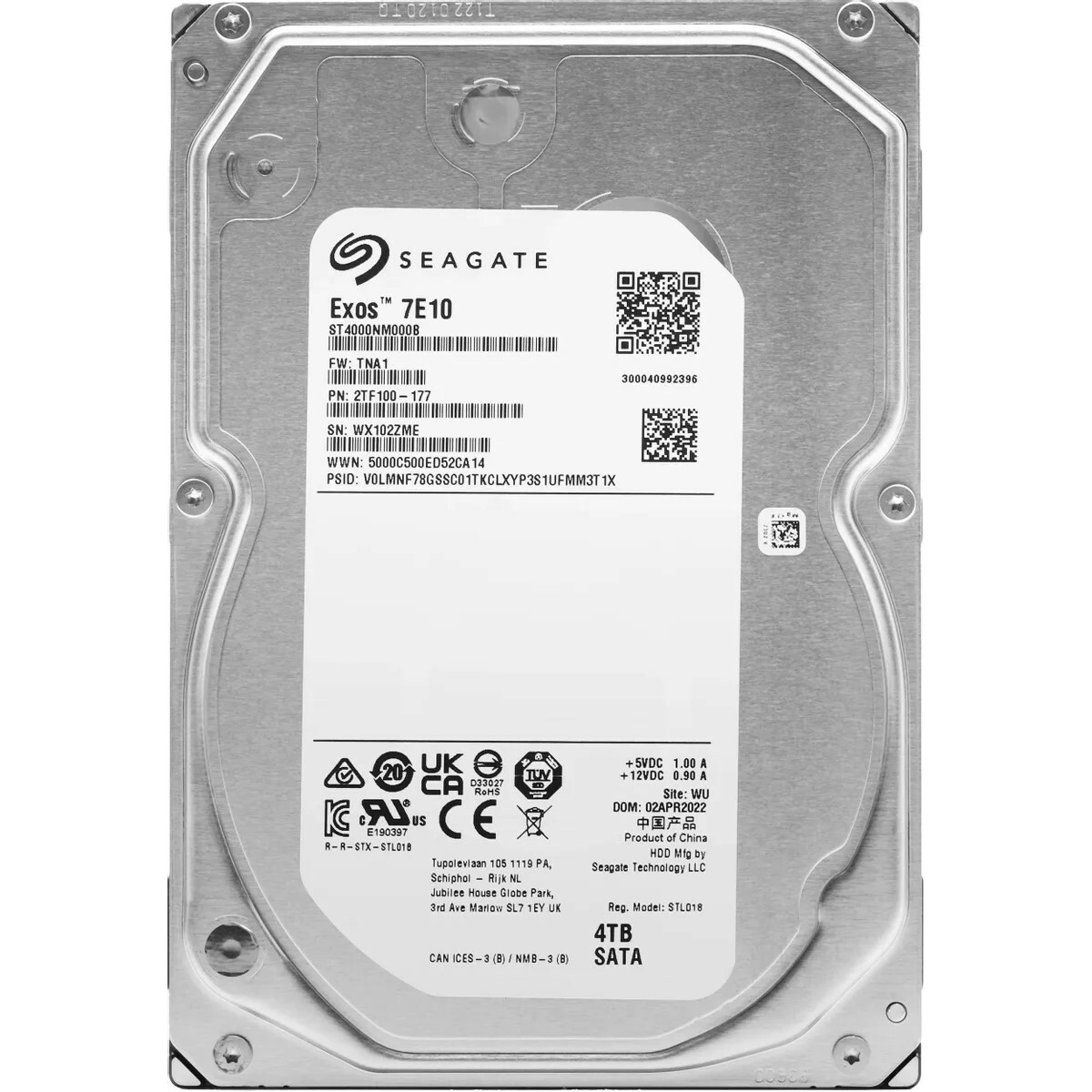 Жесткий диск Seagate Exos 7E10 SATA 4TB ST4000NM000B 