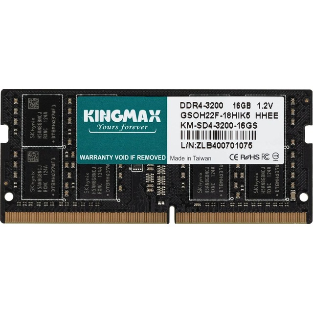 Память DDR4 16Gb 3200MHz Kingmax KM-SD4-3200-16GS