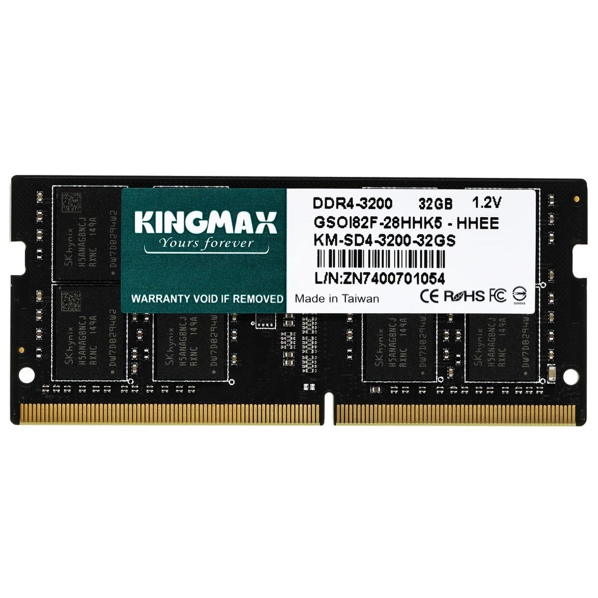 Память DDR4 32GB 3200MHz Kingmax KM-SD4-3200-32GS