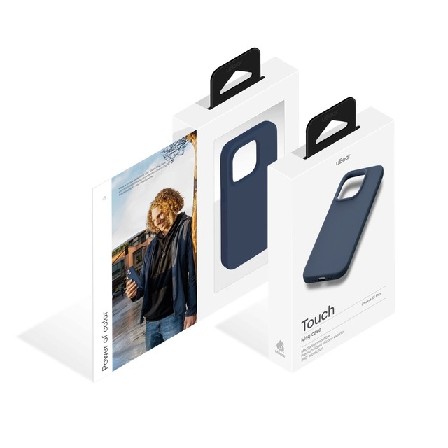 Чехол-накладка uBear Touch Mag Case для смартфона Apple iPhone 15 Pro (Цвет: Dark Blue)