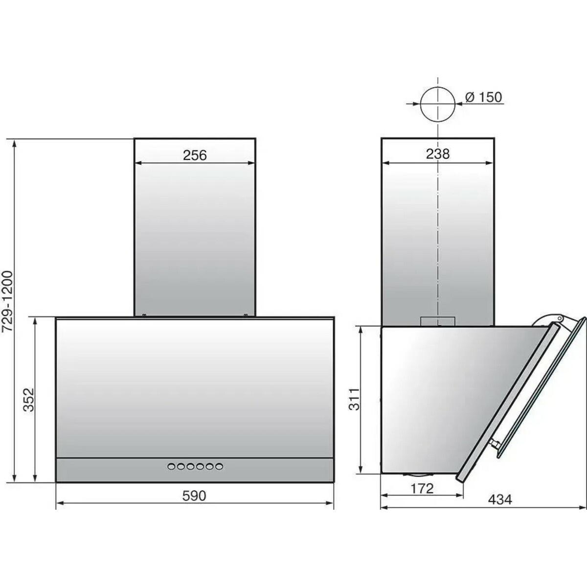 Вытяжка каминная Elikor Рубин Stone S4 60П-700-Э4Д (Цвет: Beige)