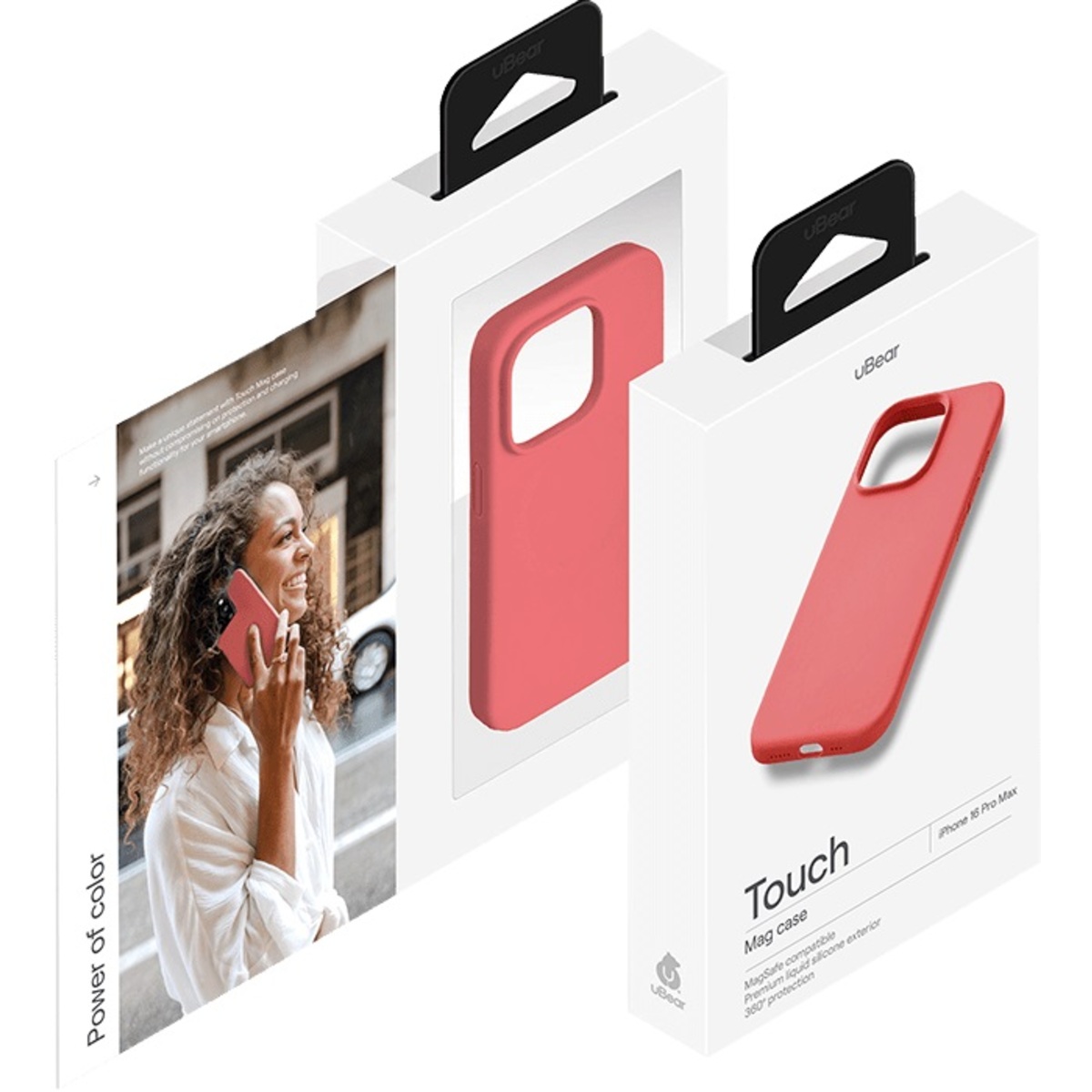 Чехол-накладка uBear Touch Mag Case для смартфона Apple iPhone 16 Pro Max (Цвет: Coral)